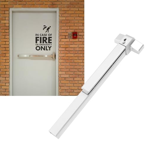 Cryfokt Door Push Bar Panic Exit Device Stainless Steel Commercial Emergency Hardware Double Opening Design for Hotels Schools Hardware Push Bar Panic Exit Device for Wooden Steel Doors