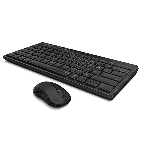 Rapoo 8000M Accessory Set for Computer, Keyboard and Mouse Wireless, Multi Mode, Wireless, USB, 2.4GHz, Bluetooth, Multimedia Buttons, 1300 DPI, Black
