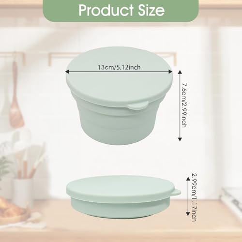 4PCS Pizza Dough Proofing Box - Stackable Silicone Pizza Storage Containers with Lids, Small Bread Baking Supplies, Reusable Camping Bowl, Pizza Making Accessories for Kitchen