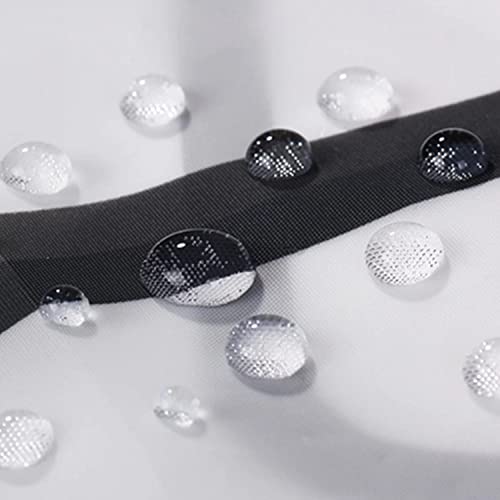SKY-TOUCH Transparent Shower Curtain, Square Printed Design, Eco-Friendly Waterproof Heavy Duty with Anti-Mold Grid for Bathroom and Bath Tub, 180x200cm