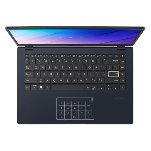 ASUS 14" FHD Laptop, Intel Celeron N4500, 4GB Memory on Board, 64GB eMMC, Intel Iris Xe Graphics, Media Card Reader, Quiet Blue, E410KA-CL464