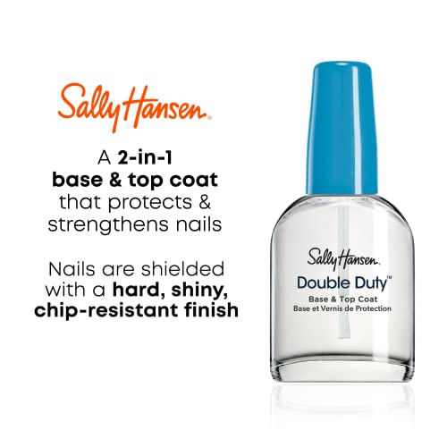 Sally Hansen Double Duty Nail Polish Base & Top Coat, 0.45 Fl Oz - 13.3 ml