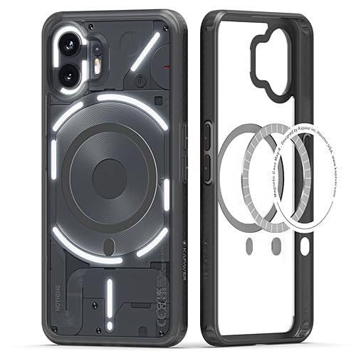 KAPAVER Mag-X Back Cover Case Compatible with Nothing Phone 2 (TPU+PC) (Smoke Black)