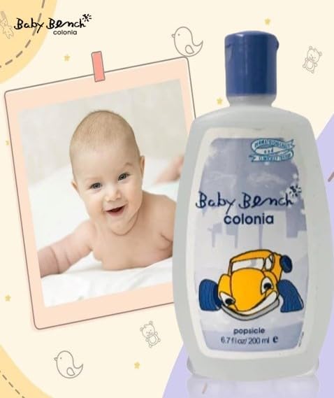 Baby Bench Colonia POPSICLE COLOGNE | Perfume for Babies, Gentle & Safe, Mild Fragrance | Long-lasting Moisture & Delicate Fragrance | Safe for Mother's Hands & Baby's Skin 200 ml - (Pack of 3).