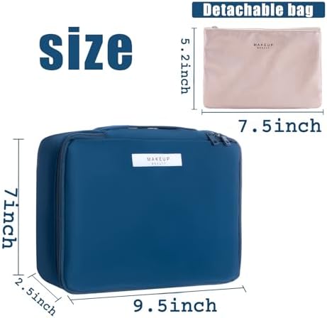 Queboom Travel Makeup Bag Cosmetic Bag Makeup Bag Toiletry bag for women and girls
