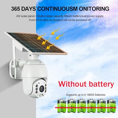Crony Rbx-S10-Wifi 1080P 5MP HD Solar Panel Outdoor Security Waterproof CCTV Camera, WiFi-Only, No 4G Support