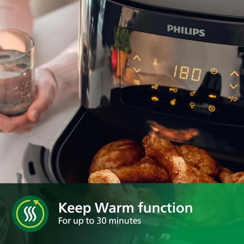 Philips Airfryer XL - 2000W, LED Touch Screen Display, 6.2L, 1.2KGs, 7 Presets, Rapid Air Technology, Black - HD9270/91