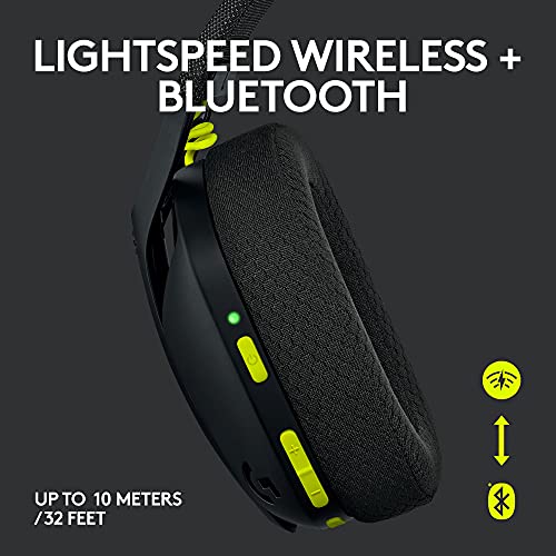 Logitech G435 Lightspeed & Bluetooth Wireless Gaming Headset - Ultra Lightweight 165G Over-Ear Headphones, Built-In Mics, 18H Battery, Compatible With Dolby Atmos, Pc, Ps4, Ps5, Mobile - Black