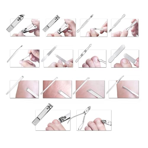 NALACAL Premium 19-Piece Manicure Pedicure Set: Stainless Steel Nail Clippers, Scissors, and Grooming Tools for Men & Women – Complete Nail Care Kit with Portable Travel Case (Black)