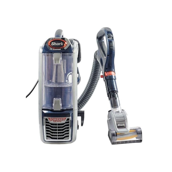 Shark Corded Upright Vacuum Cleaner,0.83L with Anti Hair Wrap Technology & DuoClean, Pet Model, Powered Lift-Away, LED Headlights, Anti-Allergen, 8m Cord, 750W, 2 Attachments, Navy/Orange, NZ801MET