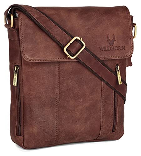 WILDHORN Brown Sling Bag for Men I Genuine Leather Crossbody Bag