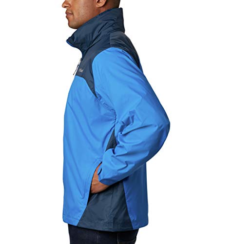 Columbia Men's Glennaker Lake Packable Rain Jacket, Grill/Light Grey, Small