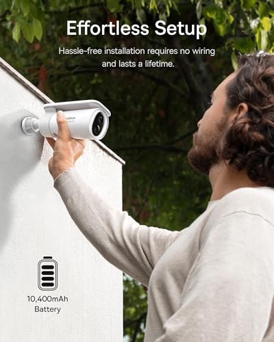 Baseus Solar Security Camera Outdoor, S1 Wireless Solocam, Forever Power with Auto Sunlight-Tracking System, 2K Clarity, 145° FOV, Built-in 8GB Local Storage and Color Night Vision, No Monthly Fee