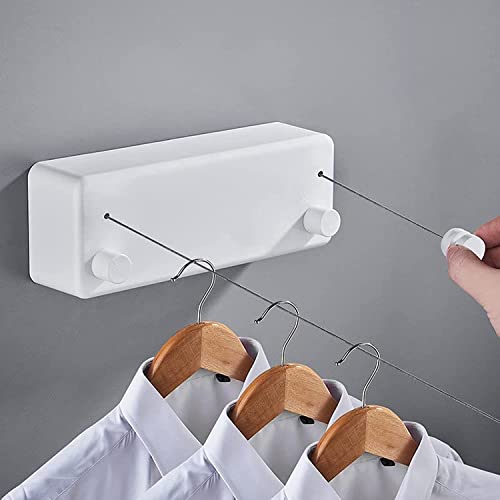 NA Telescopic Clothesline Non-perforated Indoor Wall Hanging Balcony Invisible Hanger Cool Clothes Magic 304 Stainless Steel Wire Rope