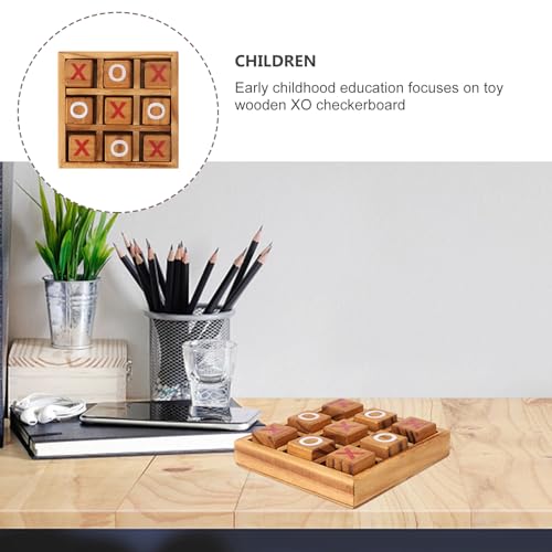 NUOBESTY 1 Set Interesting Good XO Board Games XO Family Games Tic Tac Toe Game for Travel