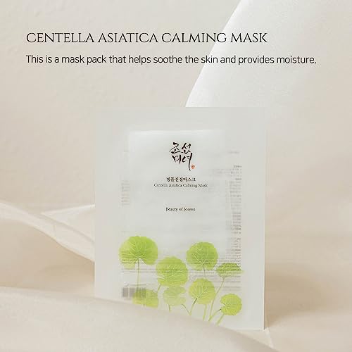 Beauty of Joseon Centella Asiatica Calming Mask Daily Moisturizing Soothing Cica Face Sheet Mask for All Skin Types, Korean Skincare Stuffers for Men Women, 10 sheets
