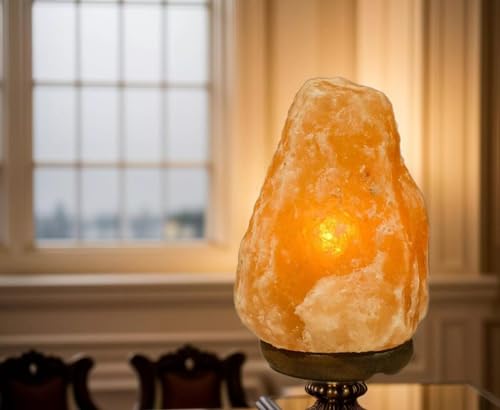 Sultani Salt International 2-3 Kg Natural Pink Himalayan Lamp | Hand-Carved Rock Night Light with Wooden Base | On/Off Switch & Bulb Included | Air Purifier & Mood Enhancer | Home Decor, Gift Idea |