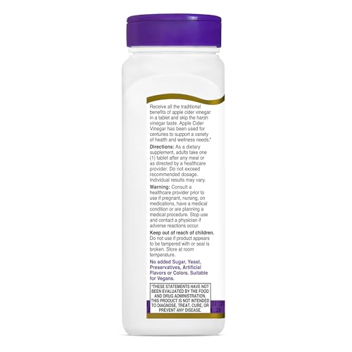 21st Century Apple Cider Vinegar 300 Mg - 250 Tablets