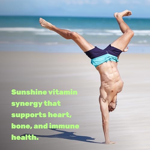 DEAL SUPPLEMENT Vitamin D3 10,000 IU + K2 MK7 200 mcg, Infused with Virgin Coconut Oil, 250 Softgels, Double Strength Vitamin D & K, Promotes Heart, Bone & Teeth Health - Very Easy to Swallow