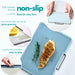 CLOVE Plastic Chopping Boards with Stand BPA-Free Grey Chopping Boards Dishwasher Safe 32 x 24, 30 x 20, 26 x 19 cm Large for Meat Kitchen Chopping Boards Non-Slip Juice Groove Black