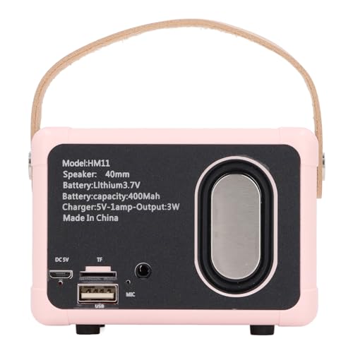 Bewinner Retro Bluetooth Speaker for Decor, Compact Radio Program Bluetooth Speaker, Wireless Mini Bass, Retro Portable Speaker for Desk Bedroom Party
