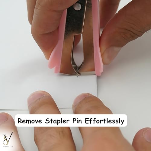 Viewstar Mini Stapler Set with Staple Remover & Staples  Compact Office & School Desk Accessory  Heavy Duty with Soft Grip for Home & Work Use