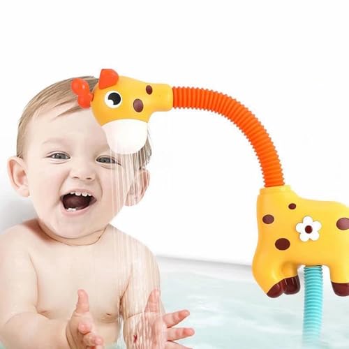 TOYBY Baby Bath Toys, Automatic Shower Head & Sprayer with Hose for Bathtub Water Play, Hand Shower for Toddlers Ages 1-3