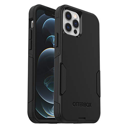 OtterBox Commuter Case for iPhone 12 / iPhone 12 Pro, Shockproof, Drop proof, Rugged, Protective Case, 3x Tested to Military Standard, Antimicrobial Protection, Black, No Retail Packaging