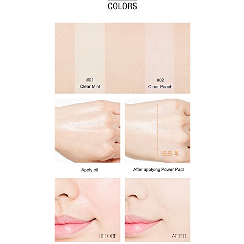 Missha Sebum-Cut Powder Pact, Clear Mint, 11G