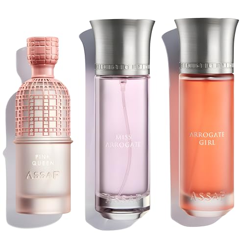 Asaf Perfume Set 3 Pcs - 600 ML Set For Women | Pink Queen + Miss Arrogate + Arrogate Girl | 200 ML Each - Asaf Lady ?? ?????? ???? ???? ????? ??? ???? + ?? ?????? + ?? ?????? ??????