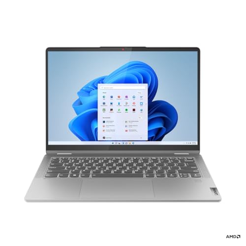 Lenovo IdeaPad Flex 5 14ABR8 2-in-1 Laptop with Pen, 14" WUXGA (1920x1200) Touch Display, Ryzen 7 7730U, 16GB RAM, 512GB SSD, Backlit Eng-Arabic KB, Win 11, Arctic Grey - [82XX0081AX]