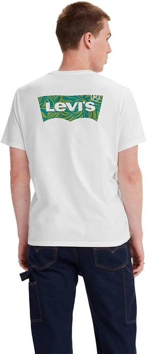 Levi's Mens Graphic Crewneck T-Shirt 22491-1213, White, M