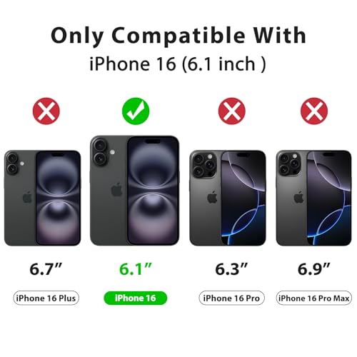 Soft Silicone Case for iPhone 16 Case 6.1-Inch, Slim Liquid Silicone 3 Layers Full Covered Soft Gel Rubber Phone Case Protective Cover for iPhone 16 Cover (Lavender Grey)