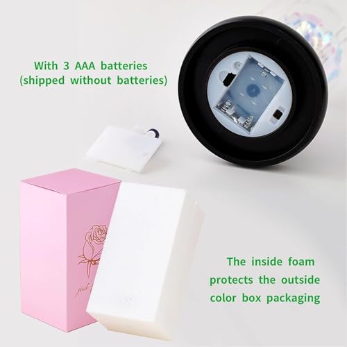 Mothers Day Rose Gifts for Mom, Galaxy Glass Rose Forever Eternal Crystal Flower Light Up Rose in Glass Motherâ€™s Day Birthday Gifts for Women Mom Wife Grandma Daughter Colorful