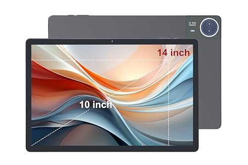 C idea 14 inch Tablet PC, Android 14 Tablet with Dual 5G SIM Octa-Core 12GB RAM 1TB ROM, FHD Screen, 20000mAh Battery with Bluetooth, Keyboard & Stylus CM14000 Plus(Gray)