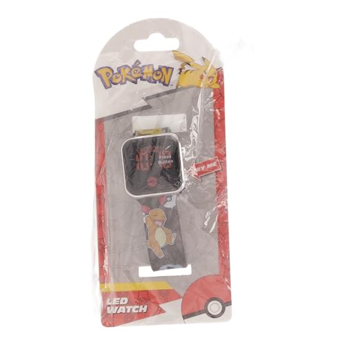Pokemon Boy's Digital Quartz Watch with Silicone Strap POK4322