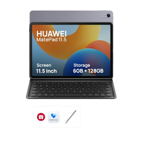 HUAWEI MatePad 11.5 Tablet, 11.5-inch 2.2K FullView Display, 6GB흯, with Smart Keyboard, M-Pen Lite, 7700 mAh Battery, 13MP Camera, Wi-Fi, HUAWEI Notes, Grey