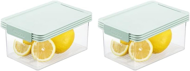 Inochi Food Storage Container Set 3pcs (500-1000-2000ML) PP Safe Store and Preserve Food, Pack Lunch, Kitchen Organizer Freezer, Microwave & Dishwasher Safe Reusable Food Storage-Green - Green 1000ml (Pack of 2)