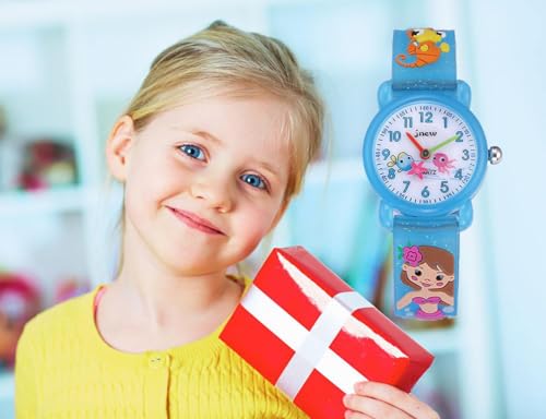 Kids Watchs for Girls Cute Cartoon Wrist Watch Gift Sport Girls Watch Outdoor Pink Watch Ideal Gift for Toddlers Children Learning Time