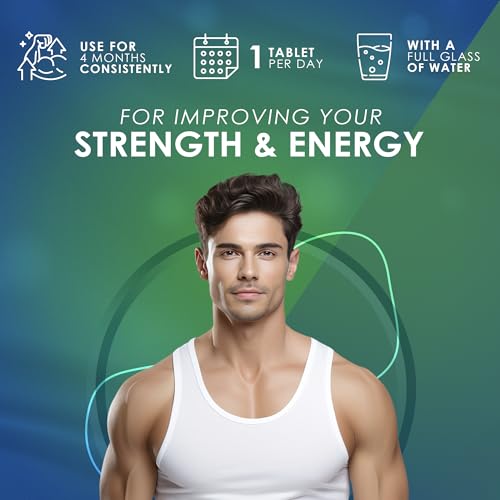 Ambrosial Men's Multivitamin with Lycopene, Ginseng & Grape Seed Extract That Supports Muscle Strength, Immunity, Energy and Endurance (Pack of 1-120 Tablets)
