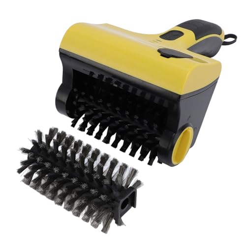 Dpofirs Electric Grill Brush Cordless 2600mAh Battery - BBQ Cleaning with Dual Brush Heads, Adjustable Speed, Spray, Type C Charging