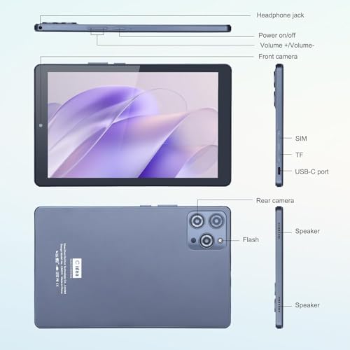 C idea 9 inch Tablet,8GB+512GB,WiFi 5G LTE, Android 12 Tablet Expandable 512GB TF 5MP+8MP Dual Camera With Case, Tablet for Adult and Teenager, CM915(Grey)