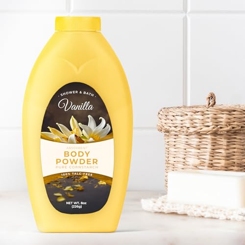 R-NEU Body Bath Powder for Women, 100% Talc-Free, Luscious Fresh Vanilla Dusting Powder, Extra Large Bottle, 8oz