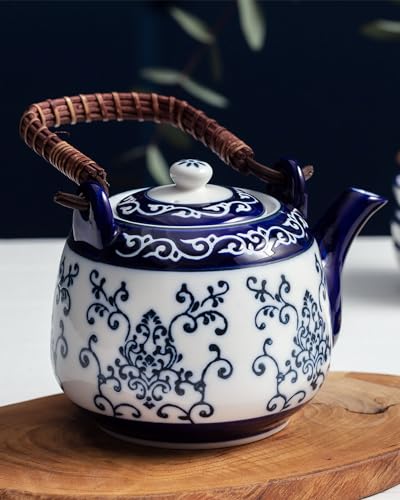 Madame Coco Vintage Teapot Porcelain 750 ml Ideal for Green Tea, Herbal Tea and Tea, Caydanlik, Traditional Japanese Teapot Teapot, Large Teapot, Ã‡aydanlÄ±k, Vintage Tea Maker Large Ravi Caydanlik