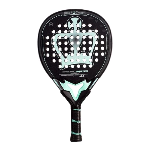 Black Crown - Black Crown Special Master Padel Racket - 355 g to 370 g - Carbon Tubular Frame - 12K Carbon Core - SSB Black EVA Rubber - 40% Power, 60% Control