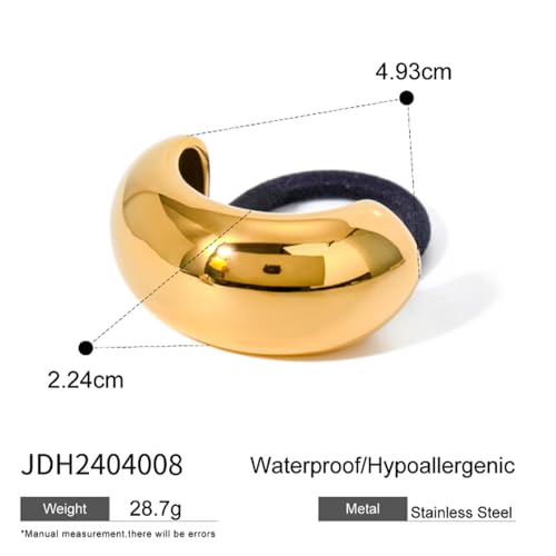 4PCS Metal Hair Ties,Metal Geometric Elastic Hair Ties,Ponytail Hair Cuff,Gold Hair Ties,Gold Hair Cuff Wrap Hair Ties for Thick Hair Gold Ponytail Cuff Elastic Hair Ties for Women Hair Accessories