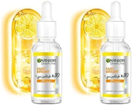 Garnier Skinactive Fast Bright 30x Vitamin C+ Serum 30 ml - 50 ml (Pack of 2) Single