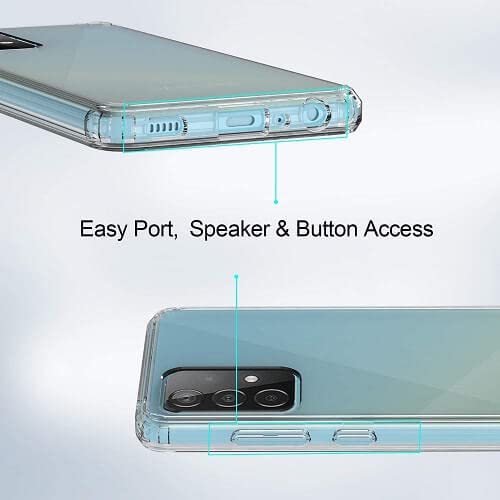 Zubitech Samsung Galaxy A52 4G / 5G / A52S clear silicone case soft TPU transparent anti scratch silicon cover with reinforced shockproof bumper corner protection for Samsung Galaxy A52 / A52s
