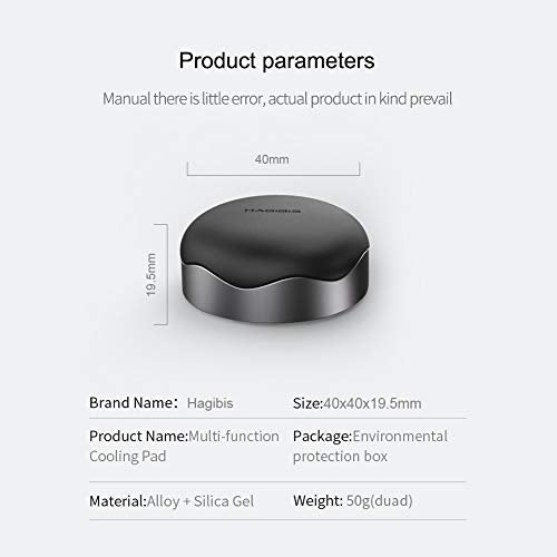 Hagibis Laptop Cooling Pad, Ergonomic Laptop Stand Small Invisible Cooler Ball Portable Magnetic Foot Heat for MacBook Pro Computer (Grey)