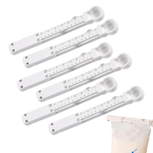 Food Bag Sealing Clip | Food Storage Sealing Bag Clips | 6X Food Package Sealing Clamp with Time Scale for Snacks, Coffee, Sandwich, Candy